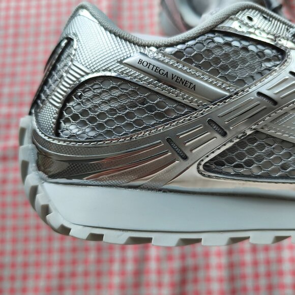 Bottega Veneta Silver Lightweight Sneakers - Picture 4 of 9